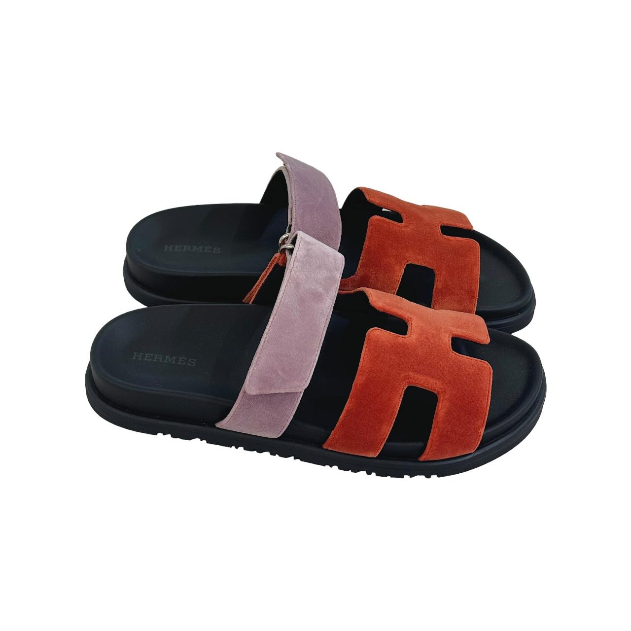Hermes Chypre Sandal - Orange Canyon / Bruyère