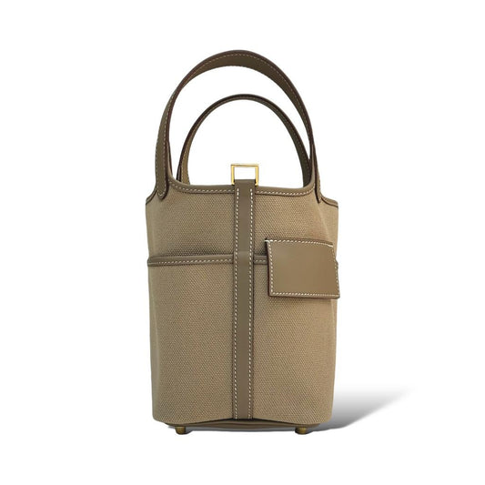 Hermes Picotin Lock 18 Etoupe Canvas Gold Hardware
