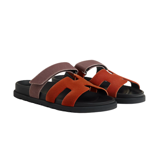 Hermes Chypre Sandal - Orange Canyon / Bruyère