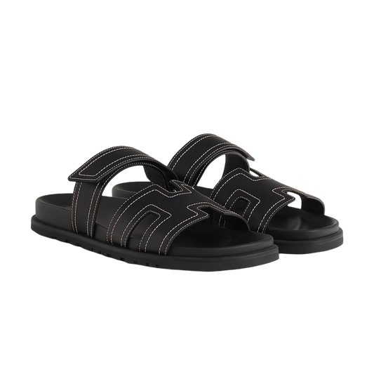 Hermes Chypre Sandal Black Sewing