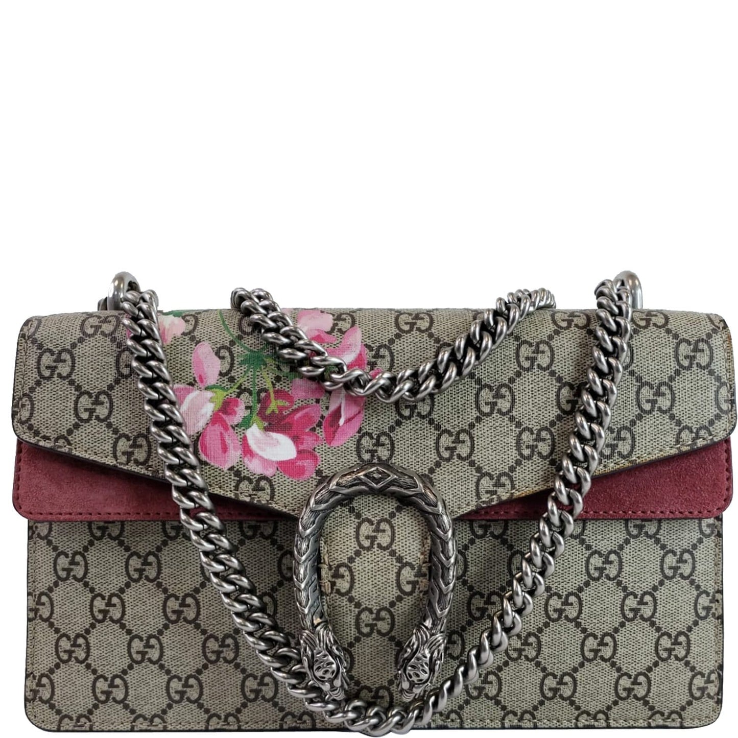 GUCCI Dionysus Small GG Blooms Shoulder Bag Beige 400249