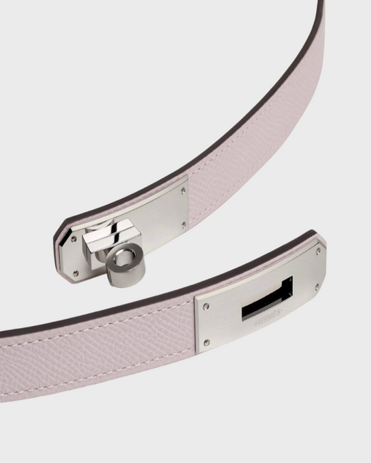 Hermes Kelly Belt 18 Mauve Pale