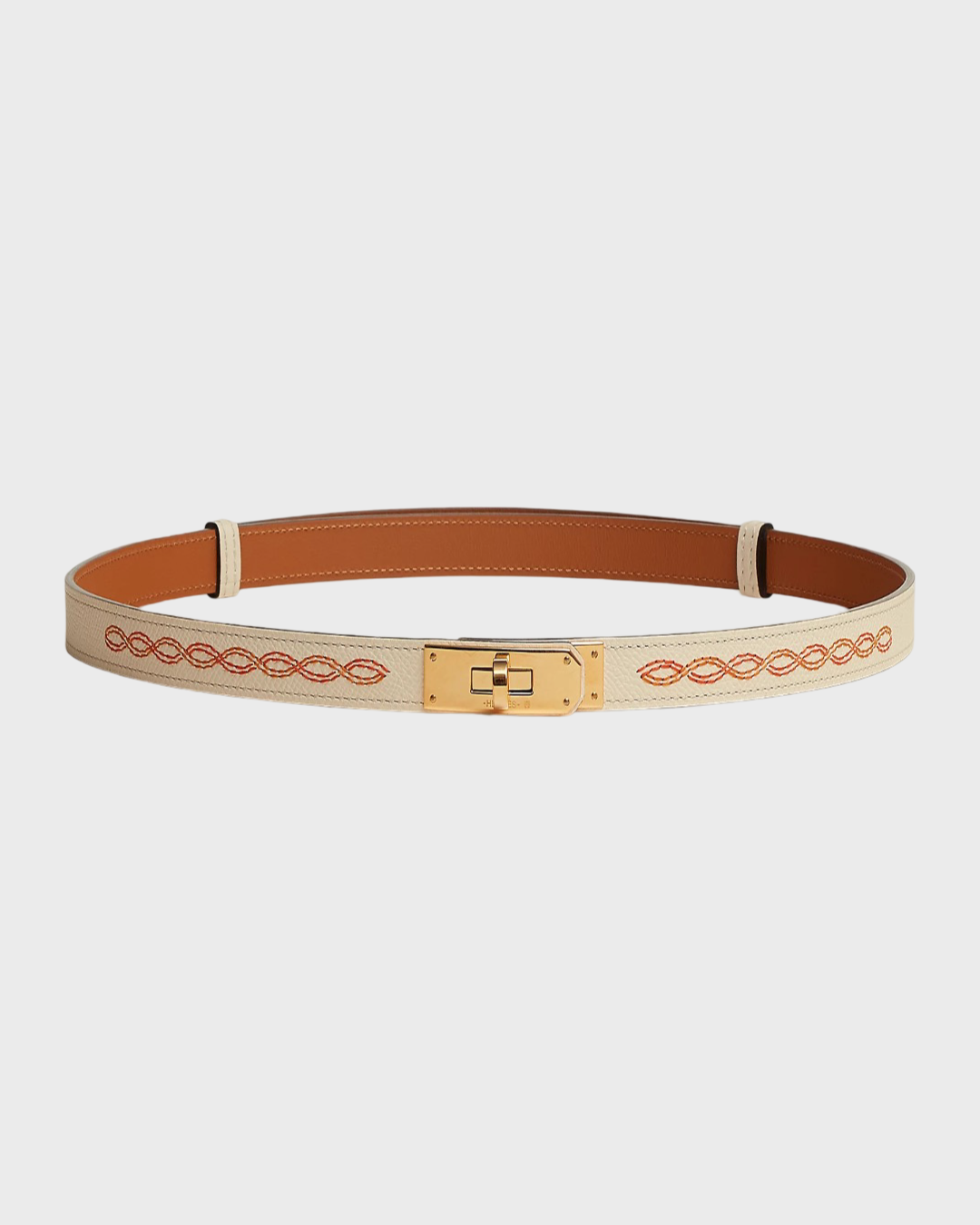 Hermes Kelly Belt 18 H Filet Nata