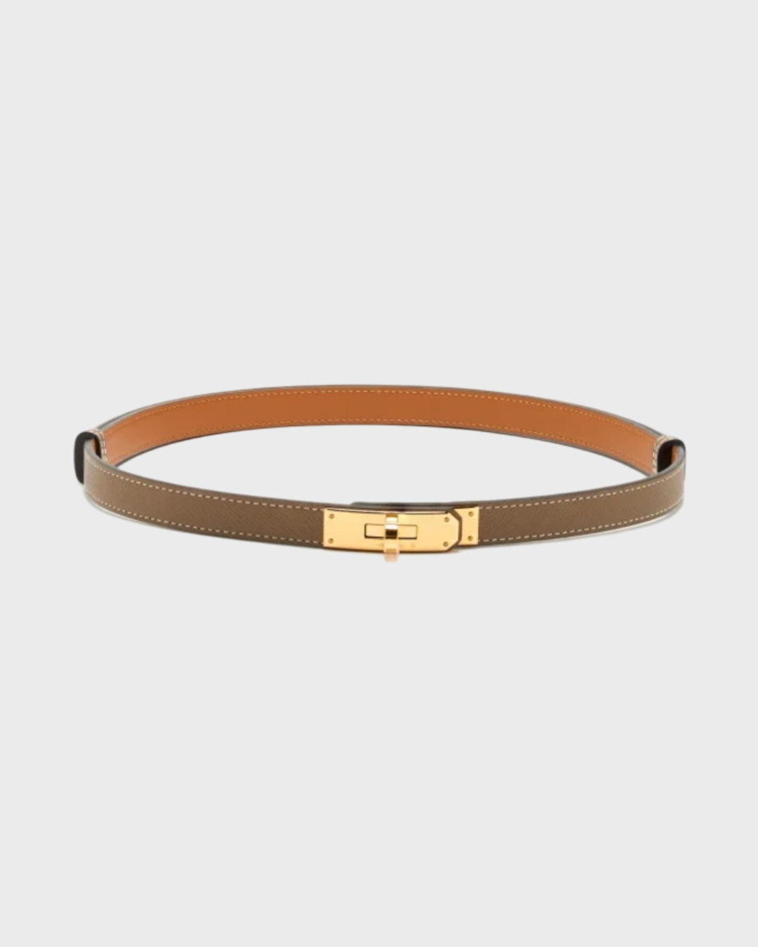 Hermes Kelly 18 Belt Etoupe/Rose Gold Epsom