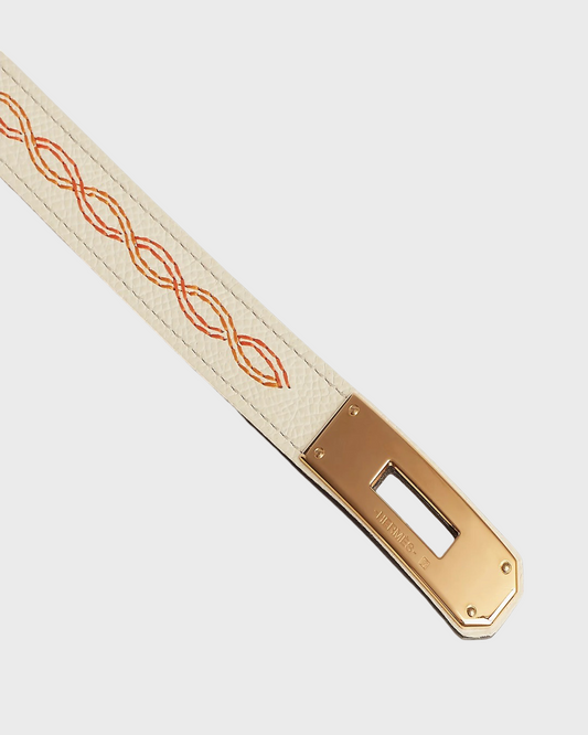 Hermes Kelly Belt 18 H Filet Nata