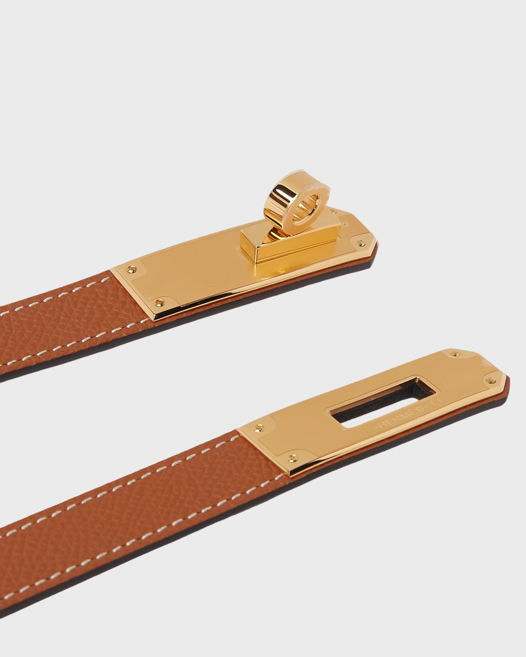Hermes Kelly Belt 18 Brown