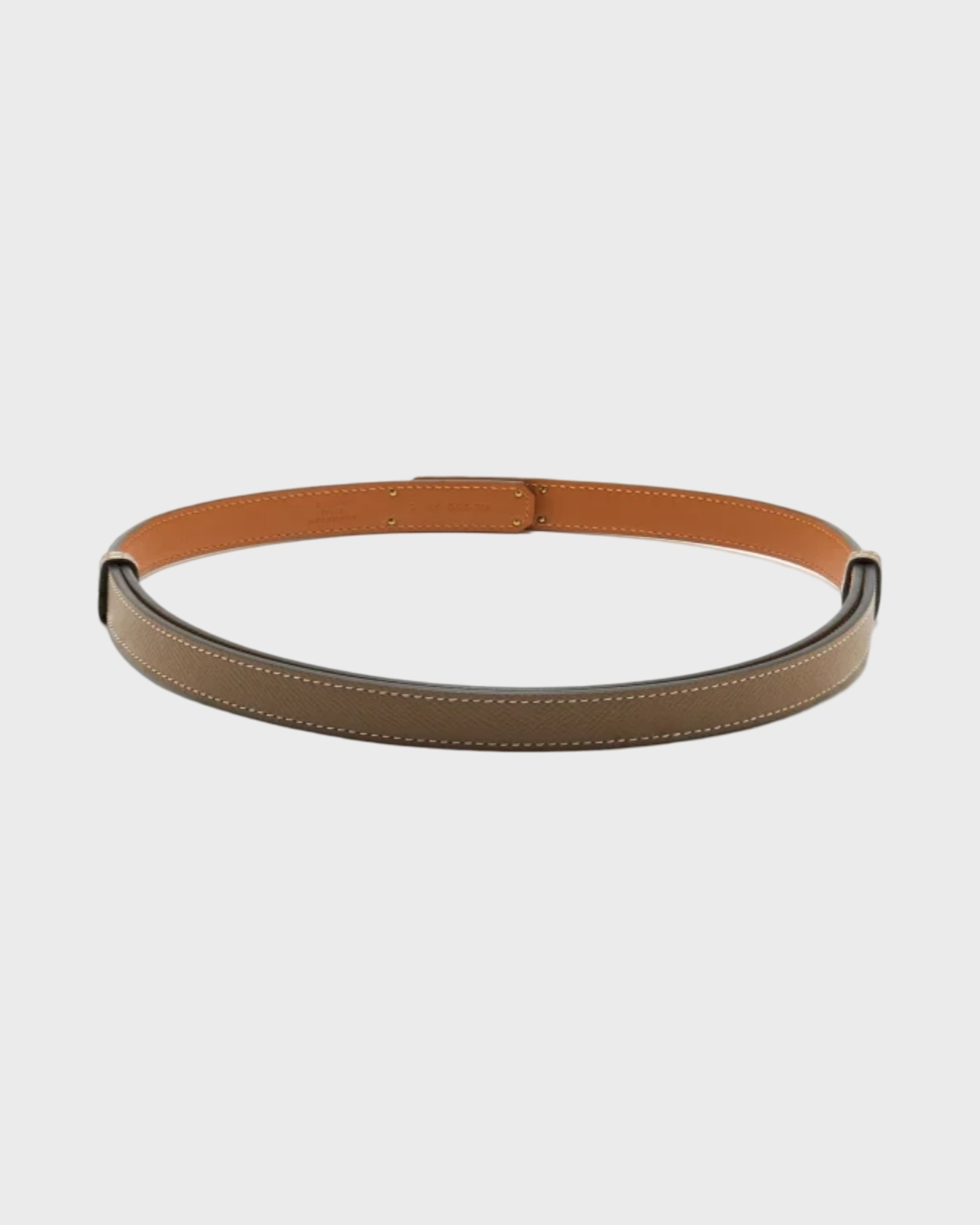 Hermes Kelly 18 Belt Etoupe/Rose Gold Epsom
