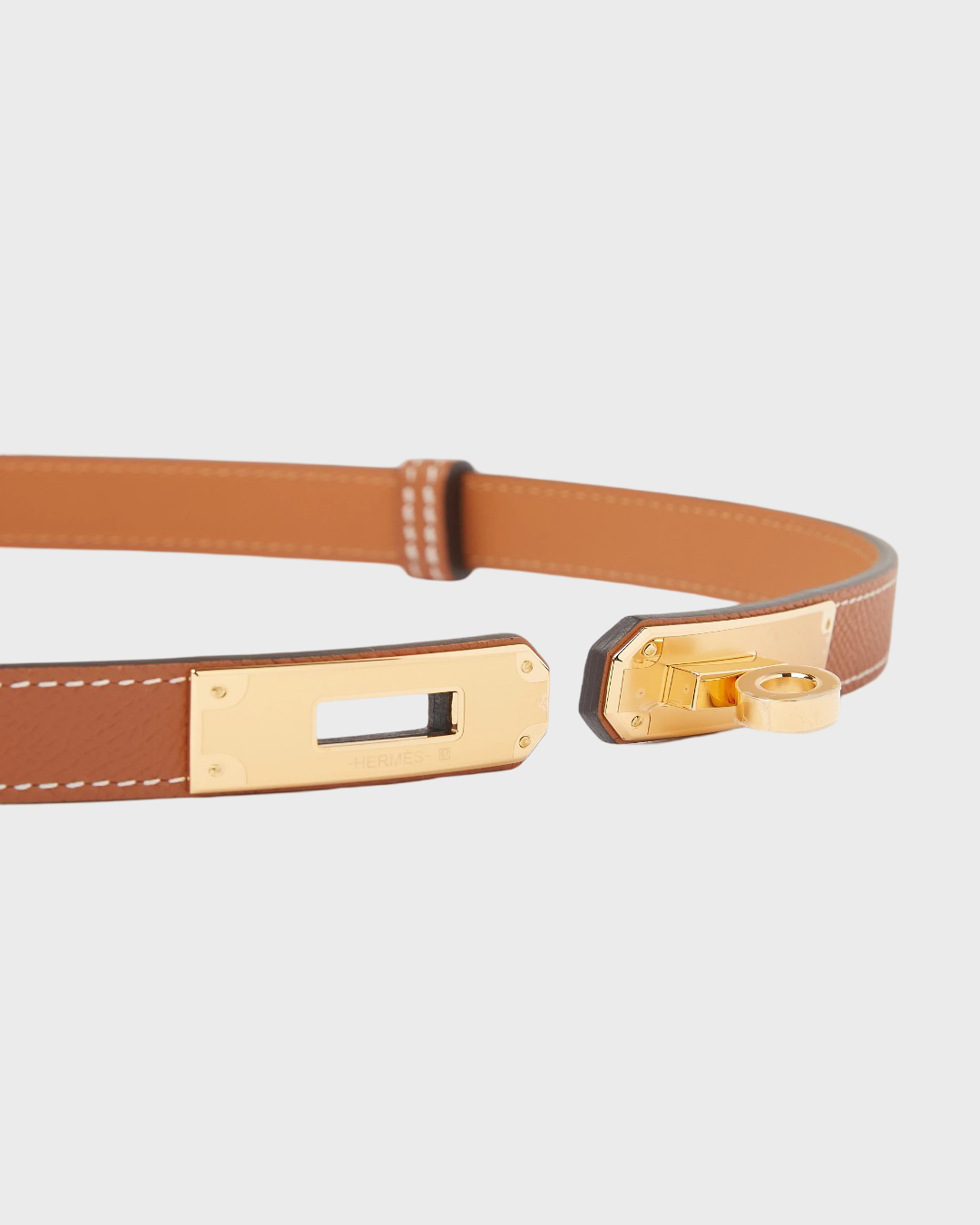 Hermes Kelly Belt 18 Brown