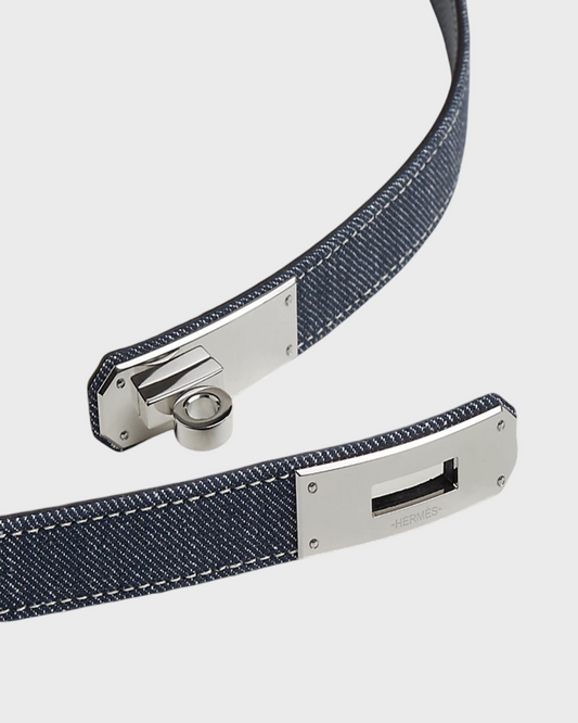 Hermes Kelly Belt 18  Navy