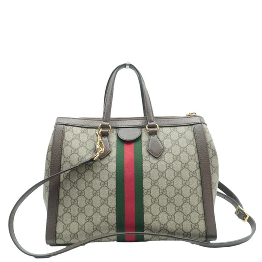 GUCCI Ophidia GG Supreme Tote Shoulder Bag Beige 524537