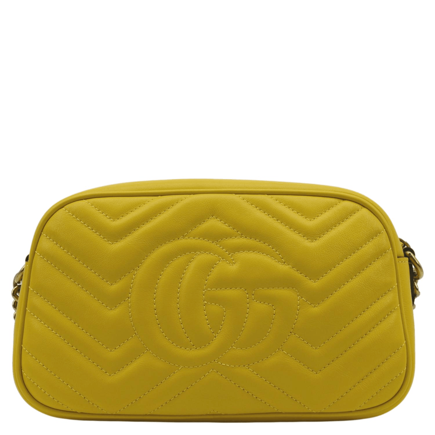 GUCCI GG Marmont Small Matelasse Leather Crossbody Bag Yellow 447632