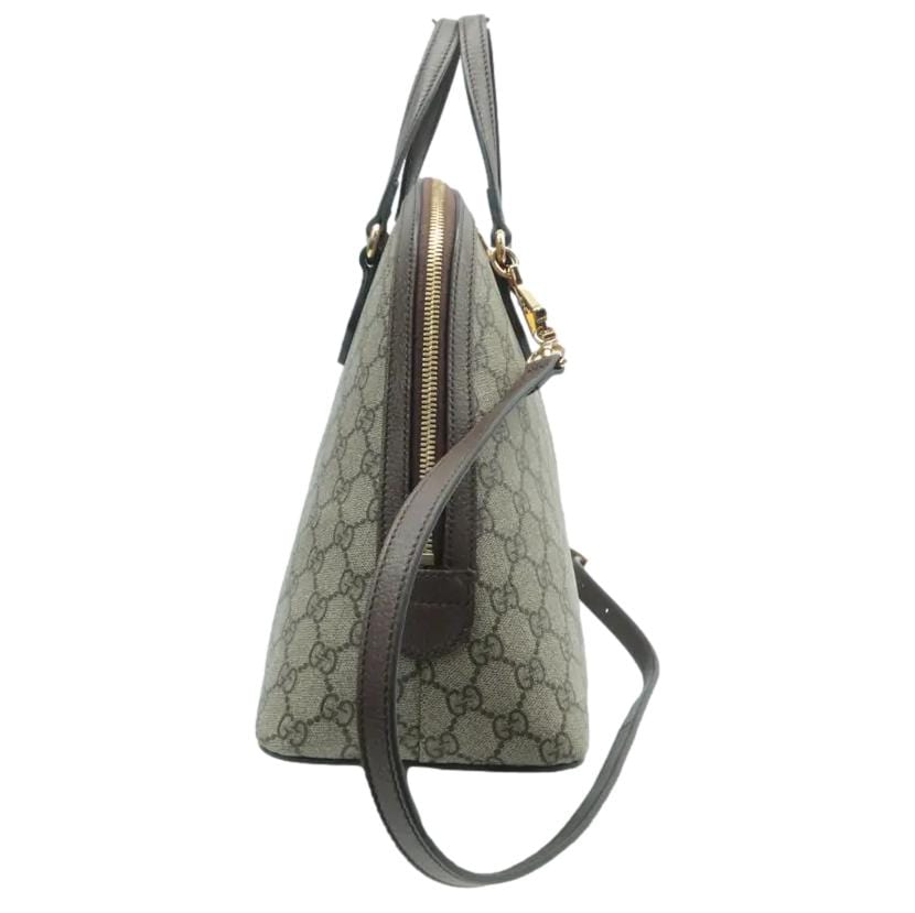 GUCCI Ophidia GG Canvas Medium Top Handle Shoulder Bag Beige 524533