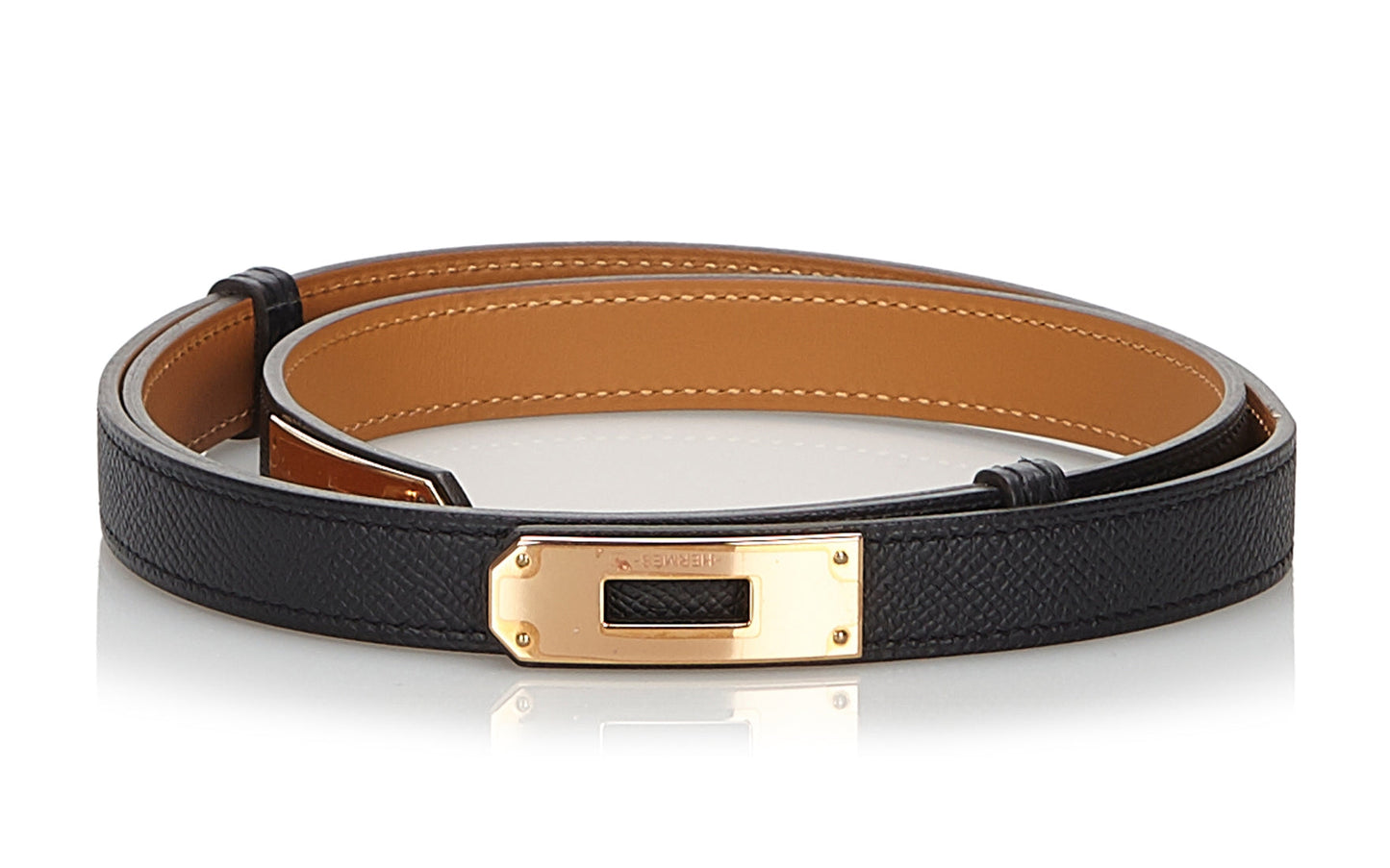 HermesKelly 18  Black Swift Black/Gold Epsom
