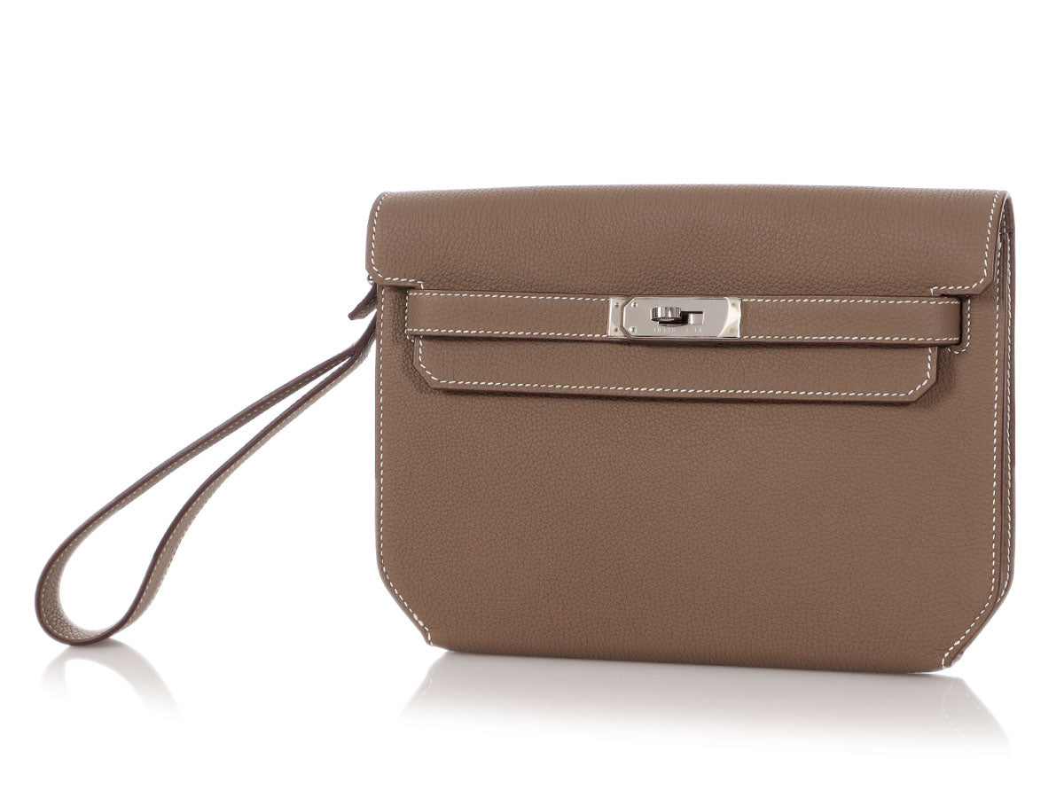 Hermes Kelly Depeches Pouch 25 “Etoupe” - Togo