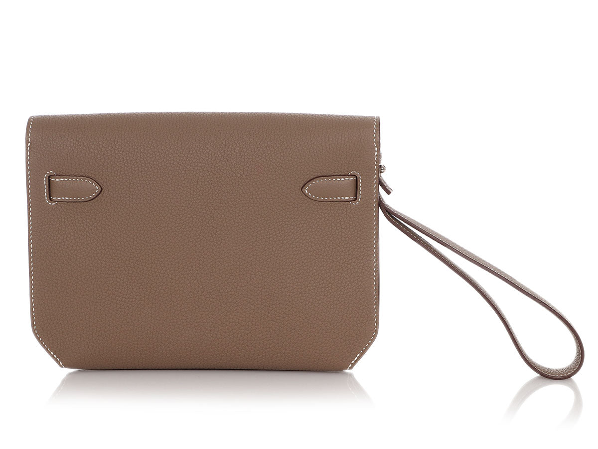 Hermes Kelly Depeches Pouch 25 “Etoupe” - Togo