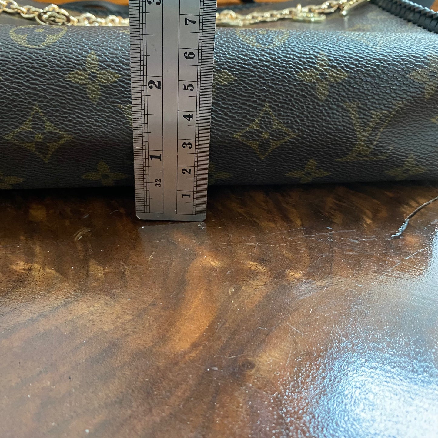 The Swan Crossbody -Orvis bags Monogram in Black with "LV-like" Charm