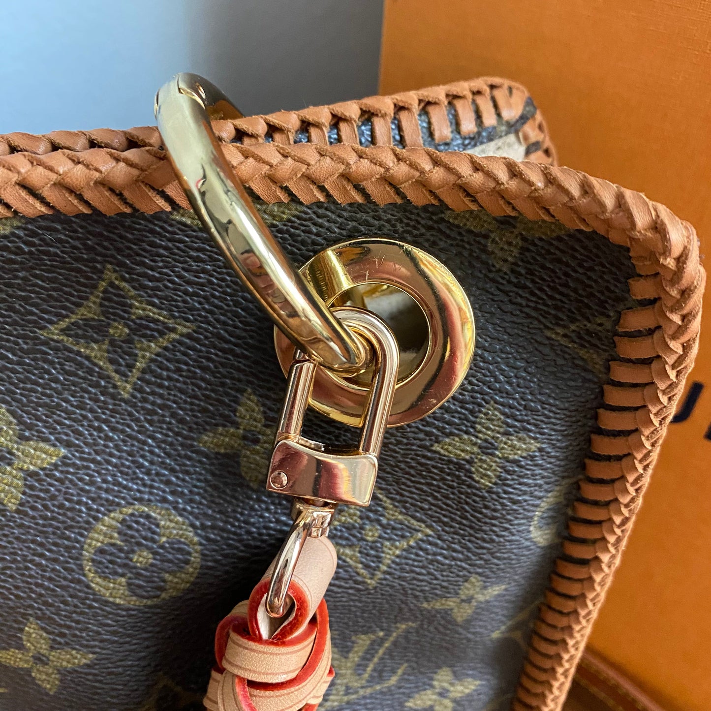 The Swan -Orvis bags Monogram in Dark Vachetta Crossbody - 2 Straps!