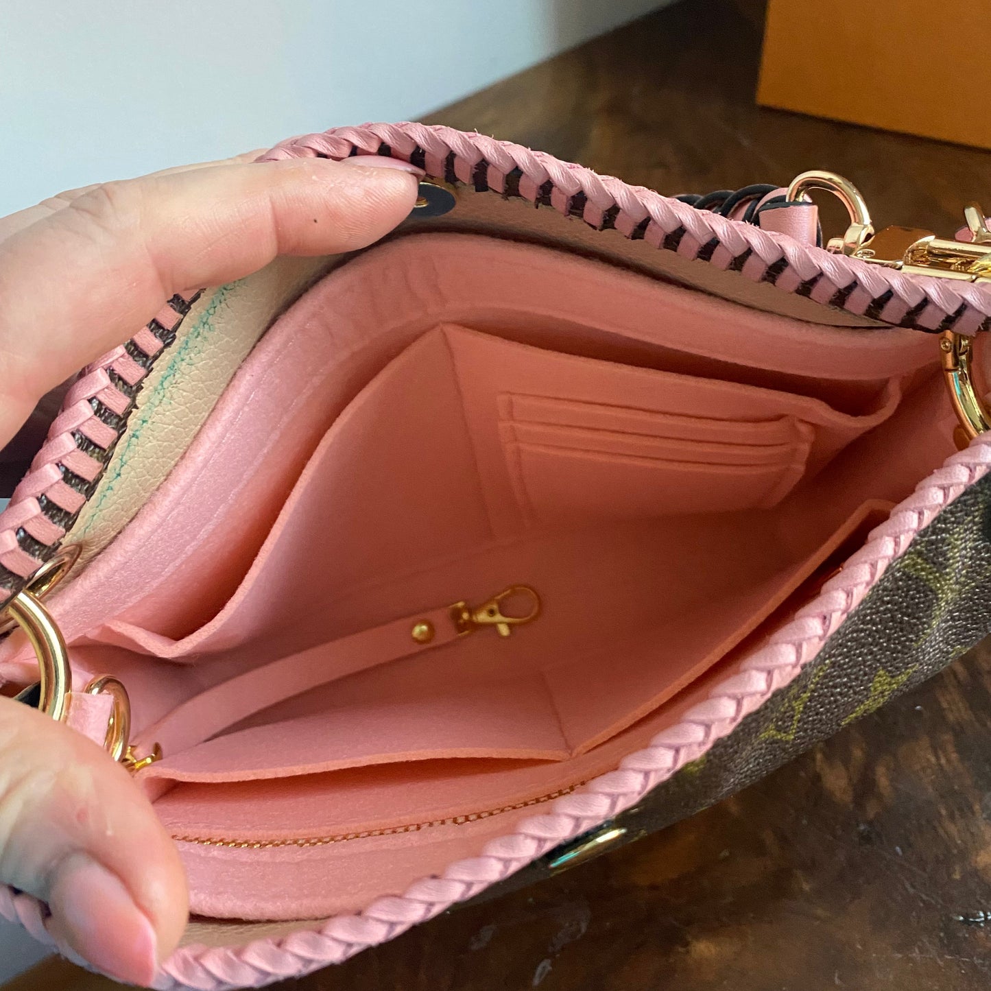 The Swan Crossbody -Orvis bags Monogram in Pale Pink