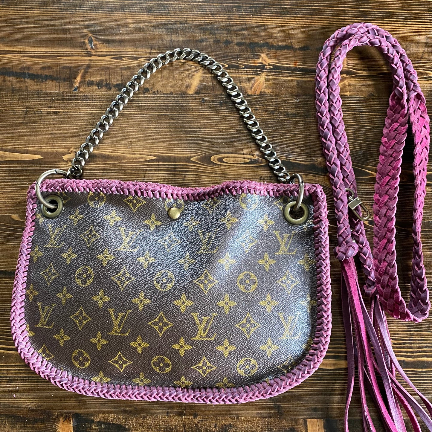 The Peacock -Orvis bags Monogram Hobo Crossbody in Violet