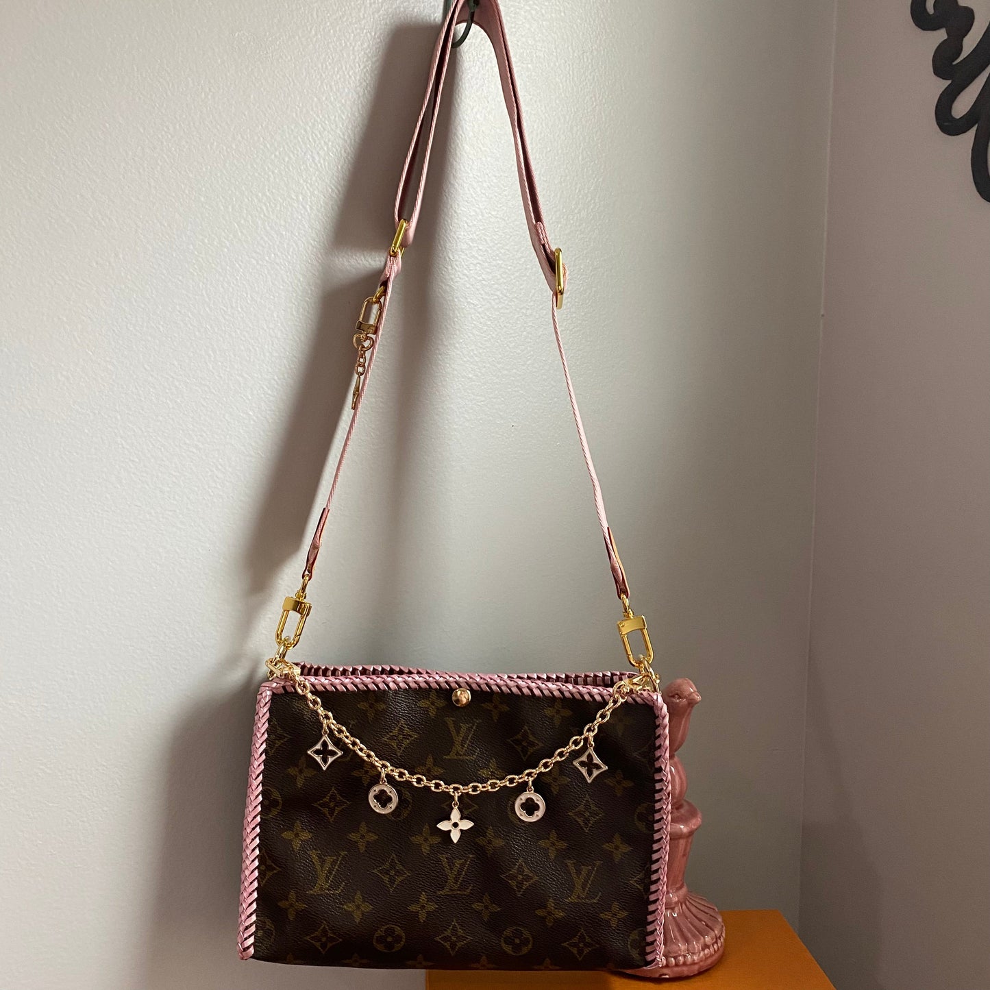 The Swan Crossbody -Orvis bags Monogram in Blush Pink