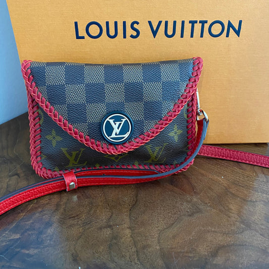 The Mini Falcon -Orvis bags Damier/Monogram Mix Crossbody in Red