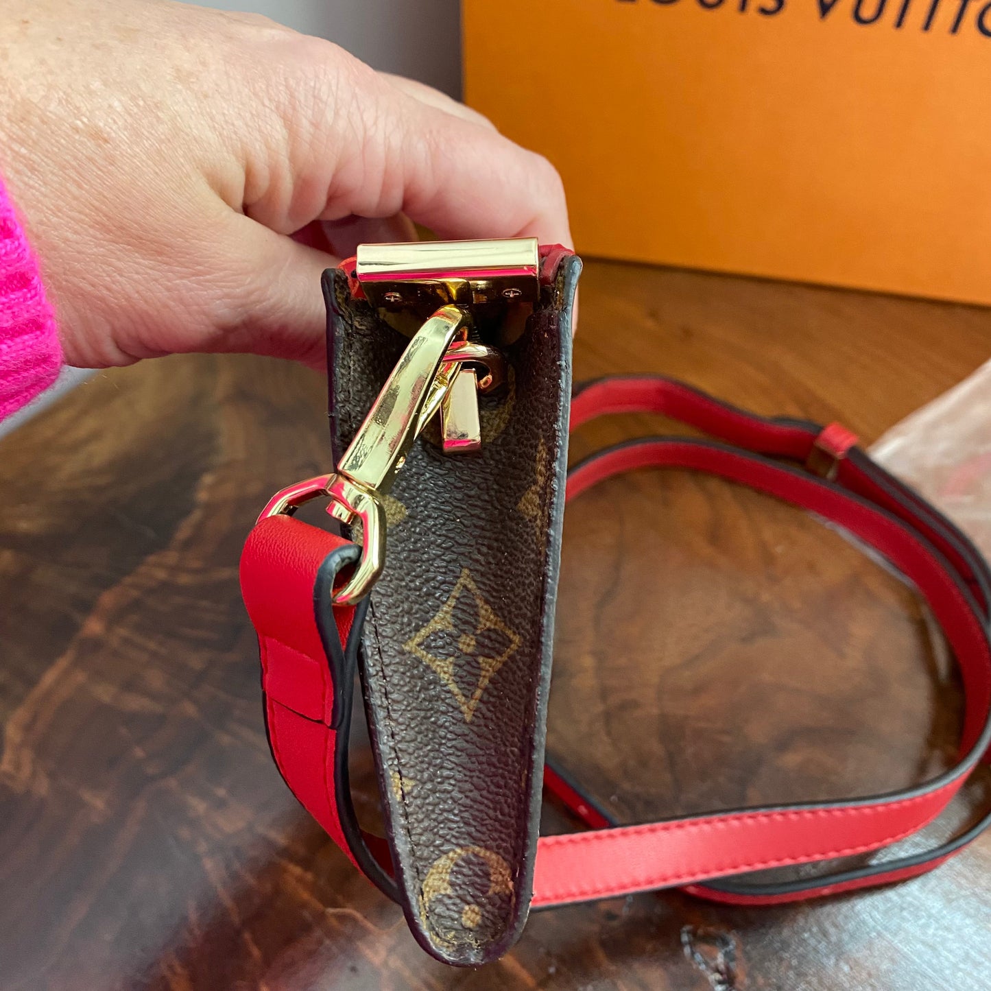 The Junco Crossbody -Orvis bags Monogram in Red