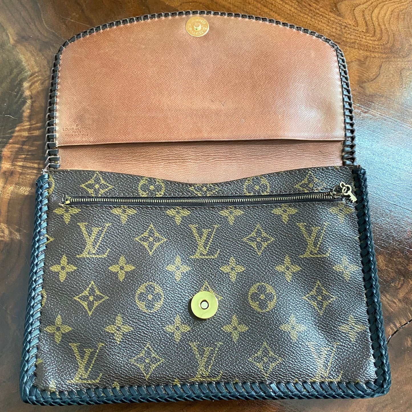 The Robin - Black/Brown Monogram Crossbody/Clutch