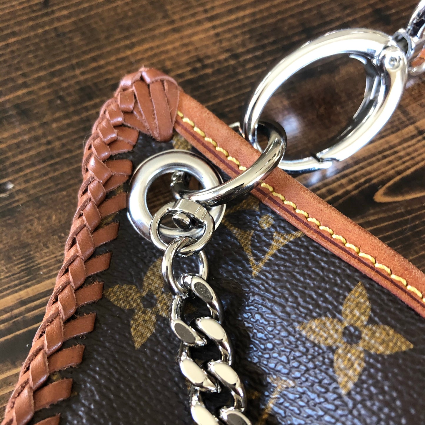The Peacock -Orvis bags Monogram Hobo Shoulder/Crossbody Bag - Silver Hardware