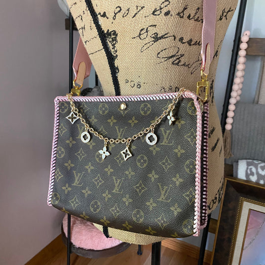 The Swan Crossbody Bag -Orvis bags Monogram in Blush Pink