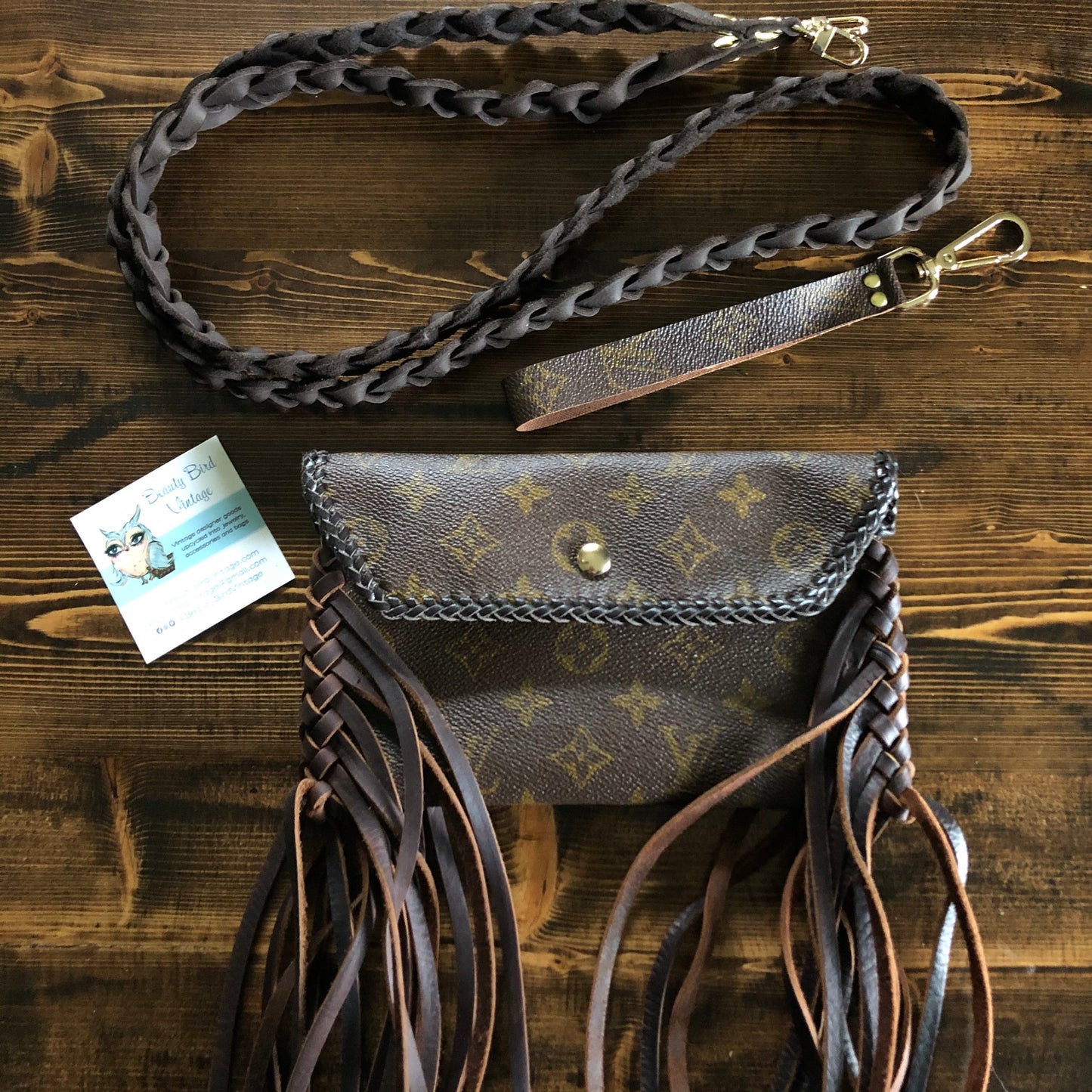 DEPOSIT ONLY for Special Order Wren - Full Monogram FringedOrvis bags Wristlet/Crossbody/Clutch