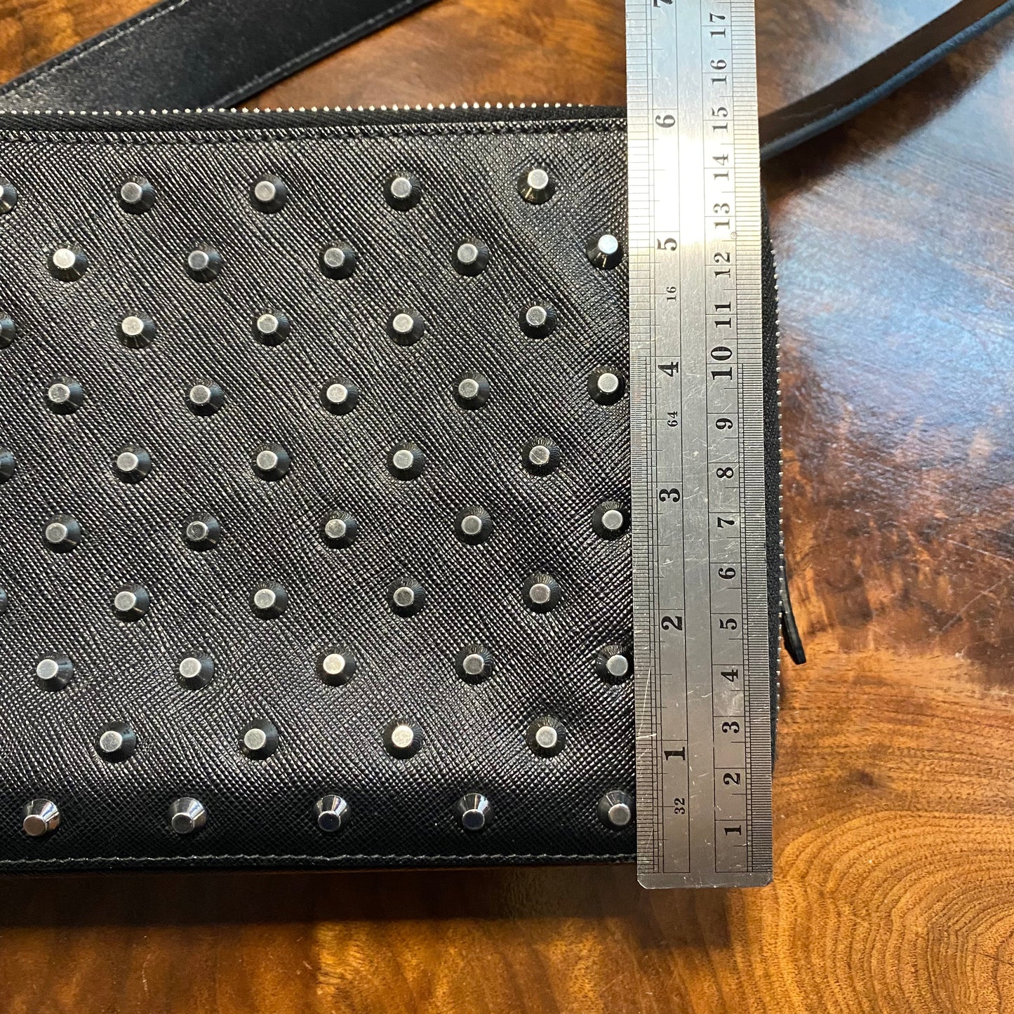 The Swan -Orvis bags Prada Organizer with Studs Crossbody/Wristlet