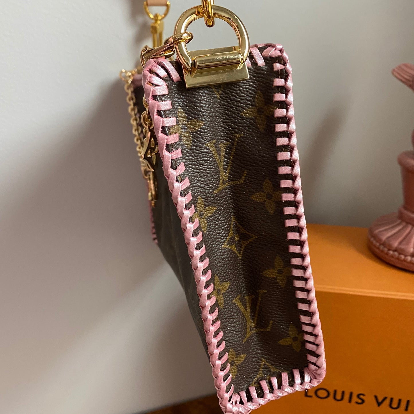 The Swan Crossbody -Orvis bags Monogram in Blush Pink