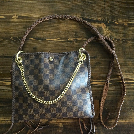 The Nuthatch -Orvis bags Damier Crossbody (Gold Hardware)
