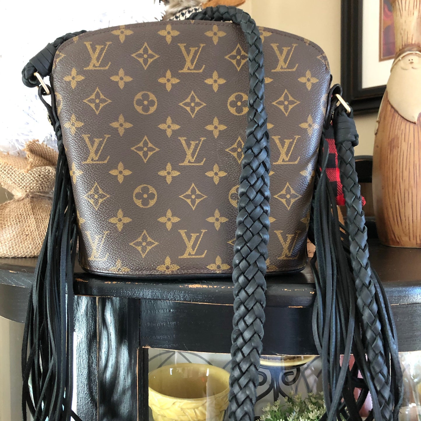 The Finch -Orvis bags Monogram Black Crossbody