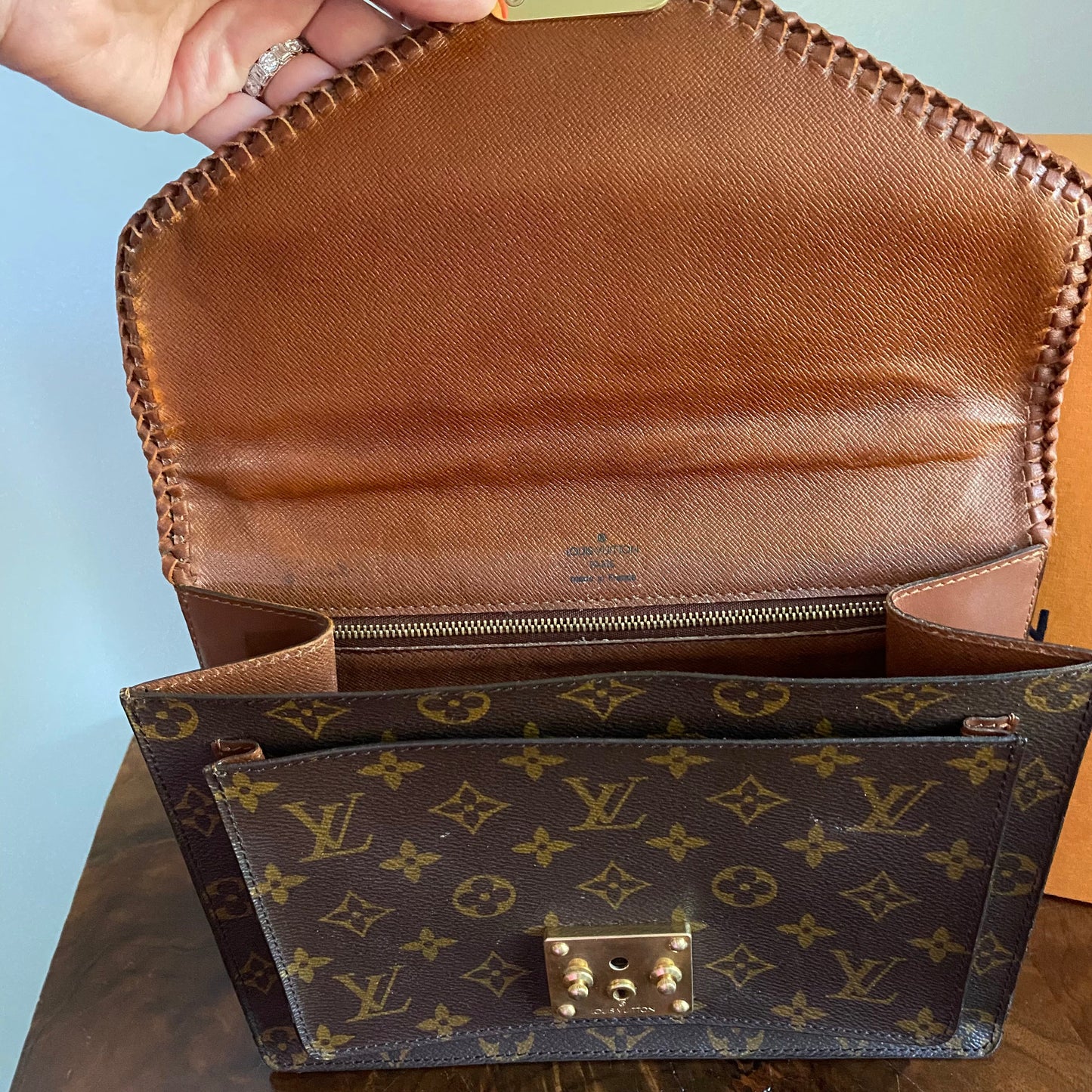 The Kingfisher Crossbody -Orvis bags Monogram in Whiskey