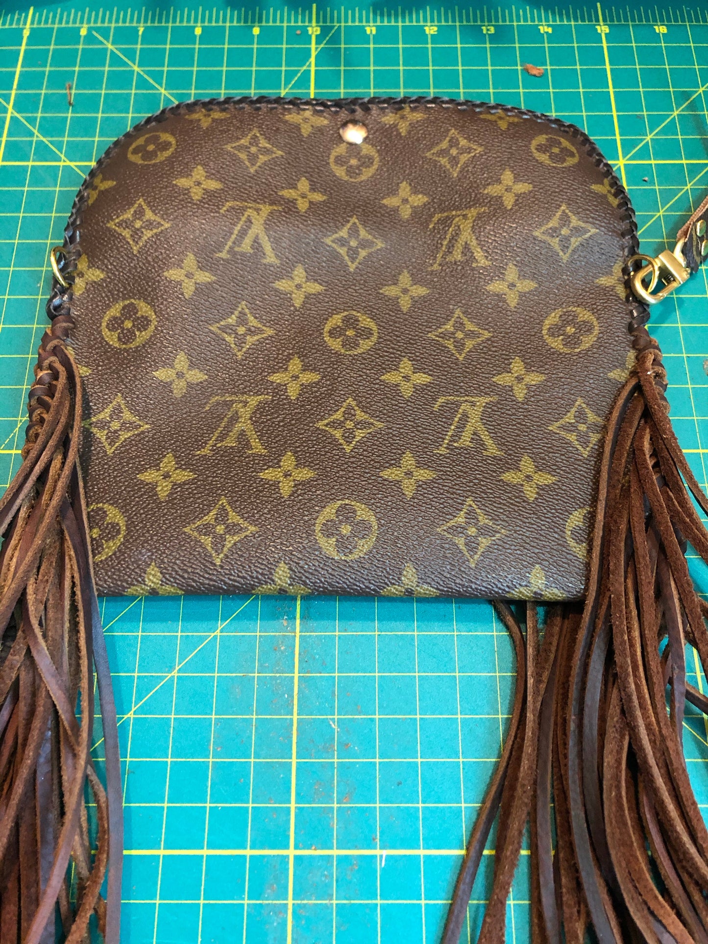 Final payment for Special Order Wren - Full Monogram FringedOrvis bags Wristlet/Crossbody/Clutch