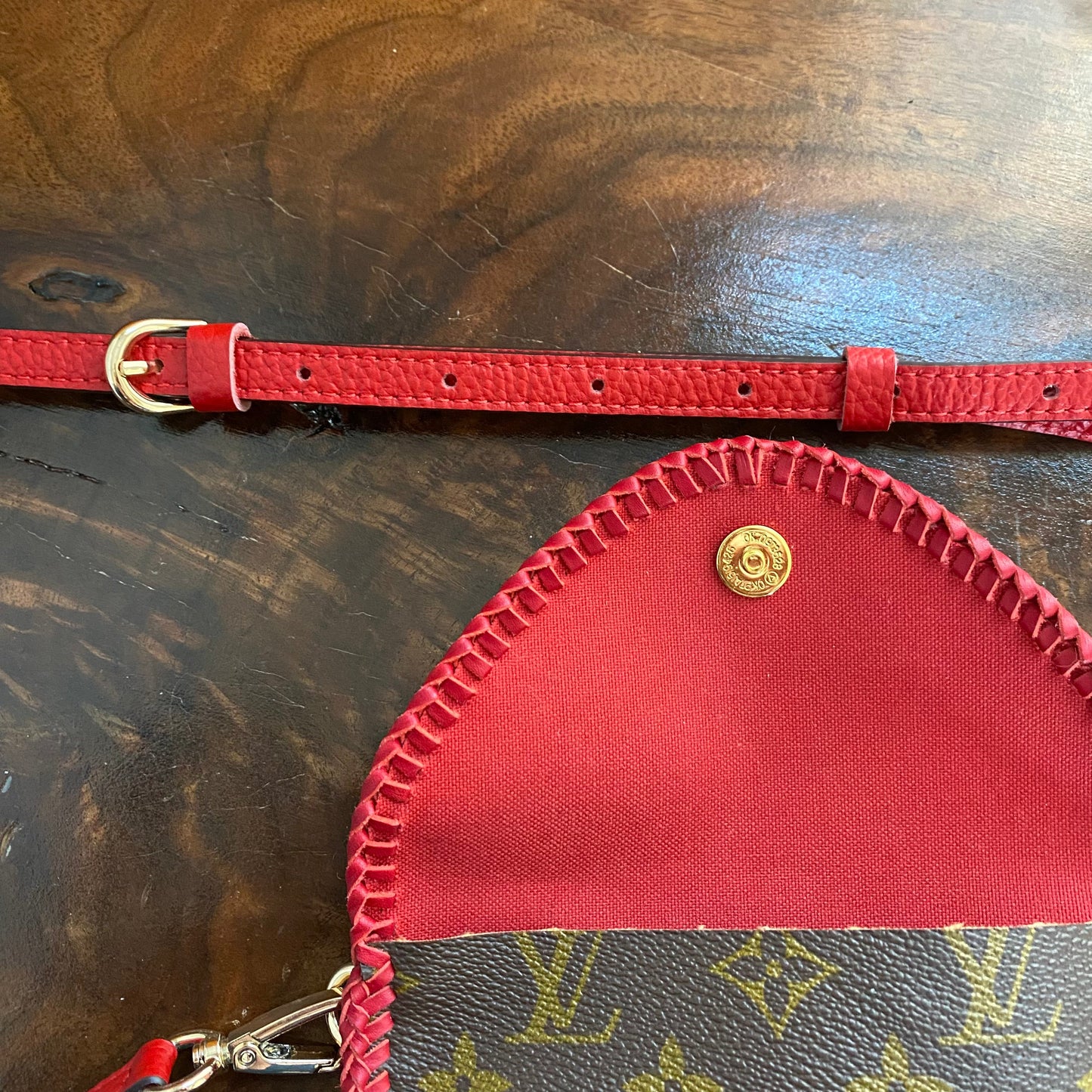 The Mini Falcon -Orvis bags Damier/Monogram Mix Crossbody in Red