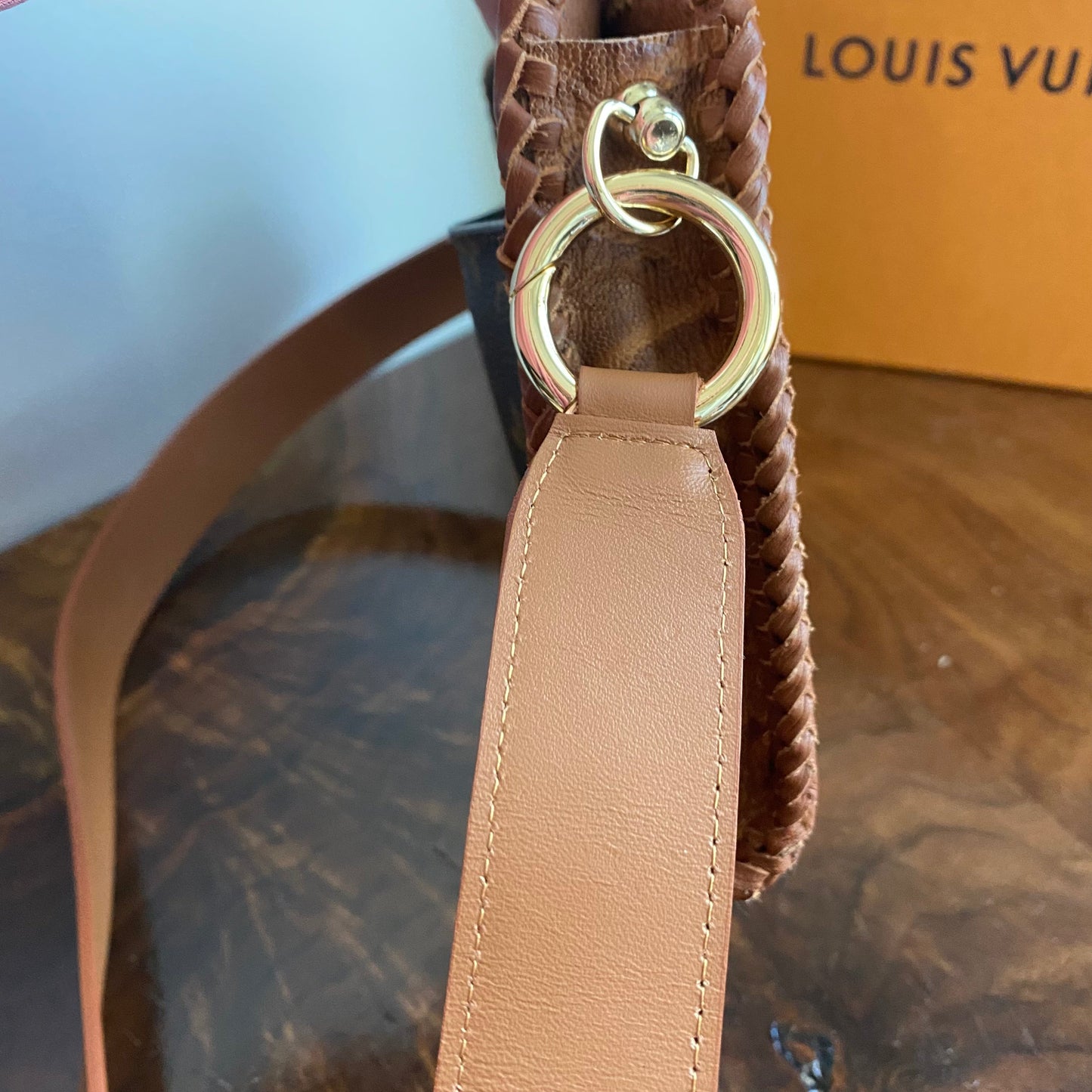 The Osprey -Orvis bags Monogram in Whiskey Crossbody Bag