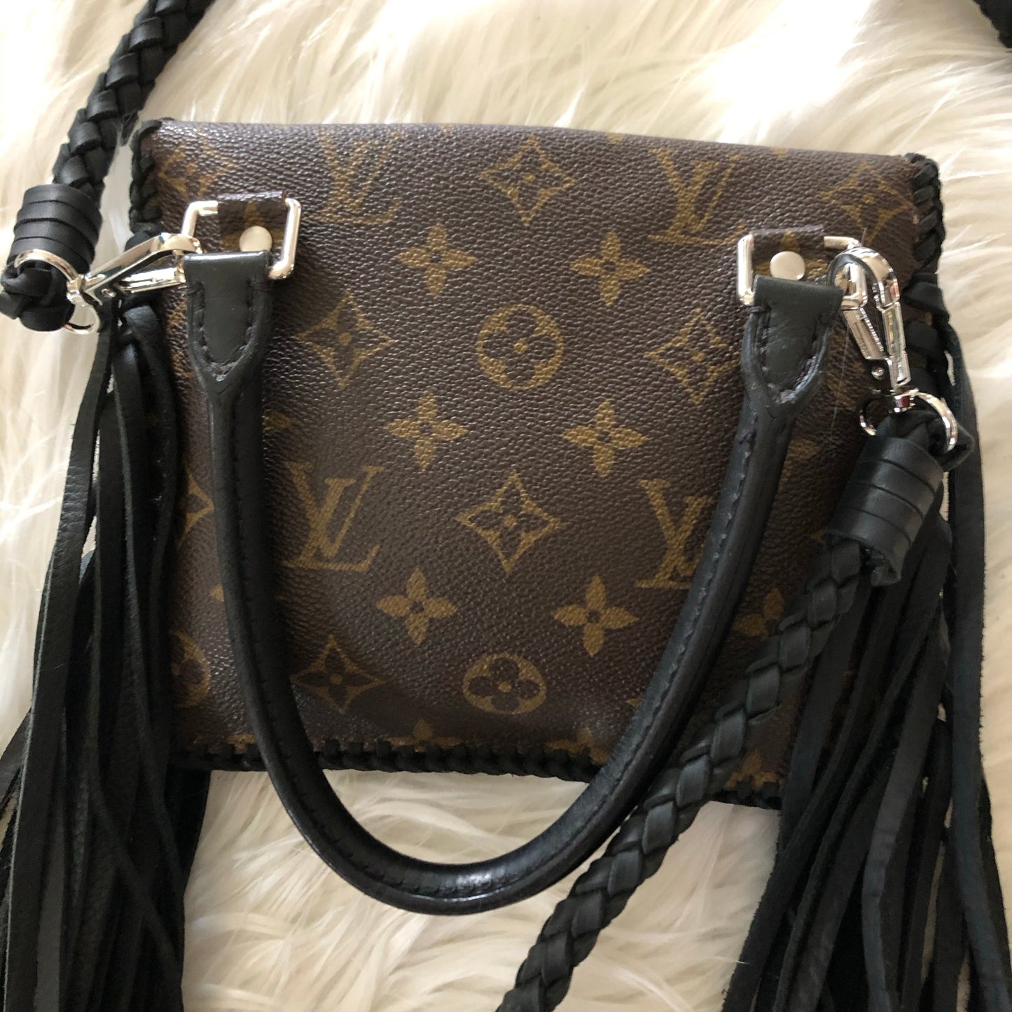 The Falcon - Monogram Black FringeOrvis bags Mini Tote/Crossbody