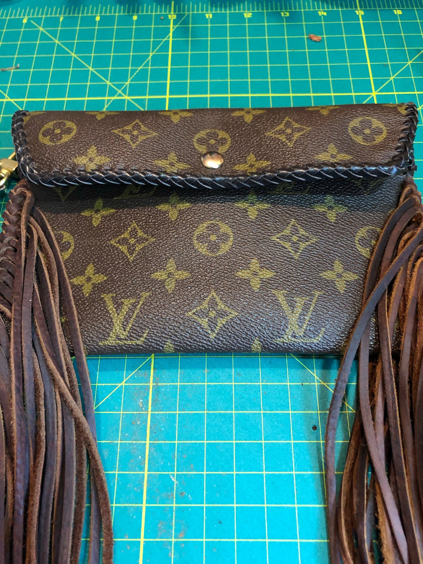 Final payment for Special Order Wren - Full Monogram FringedOrvis bags Wristlet/Crossbody/Clutch