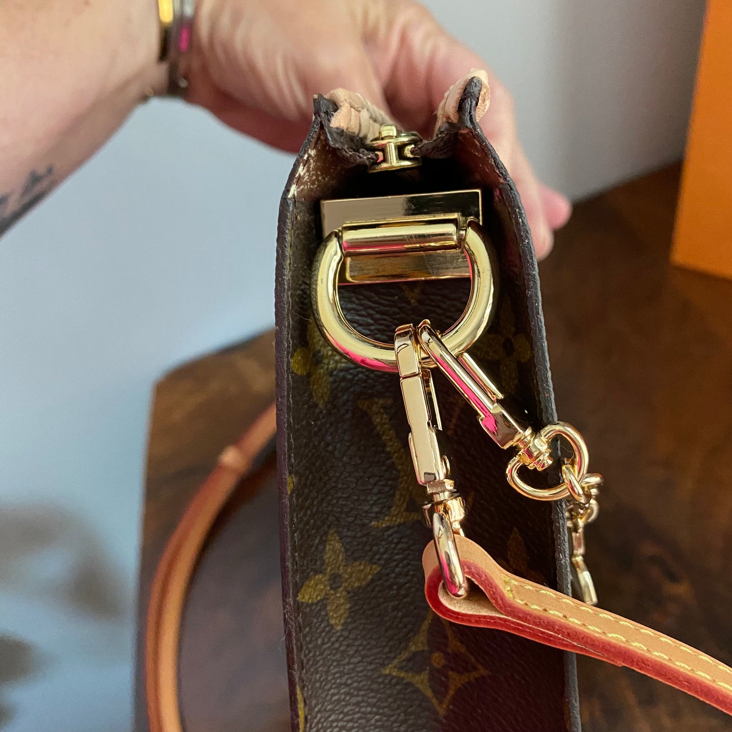 The Swan -Orvis bags Monogram in Vachetta Crossbody Bag