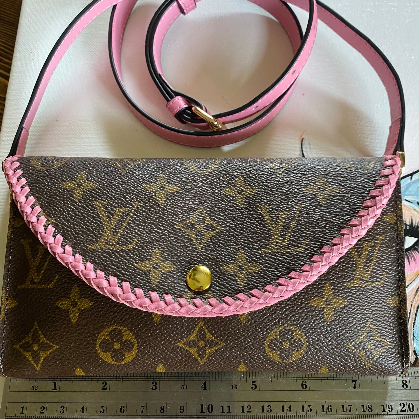 The Junco -Orvis bags Monogram in Pink Crossbody Bag