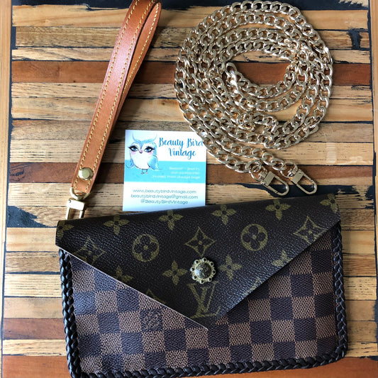 The Wren - Damier/Monogram MixOrvis bags Wristlet/Crossbody/Clutch