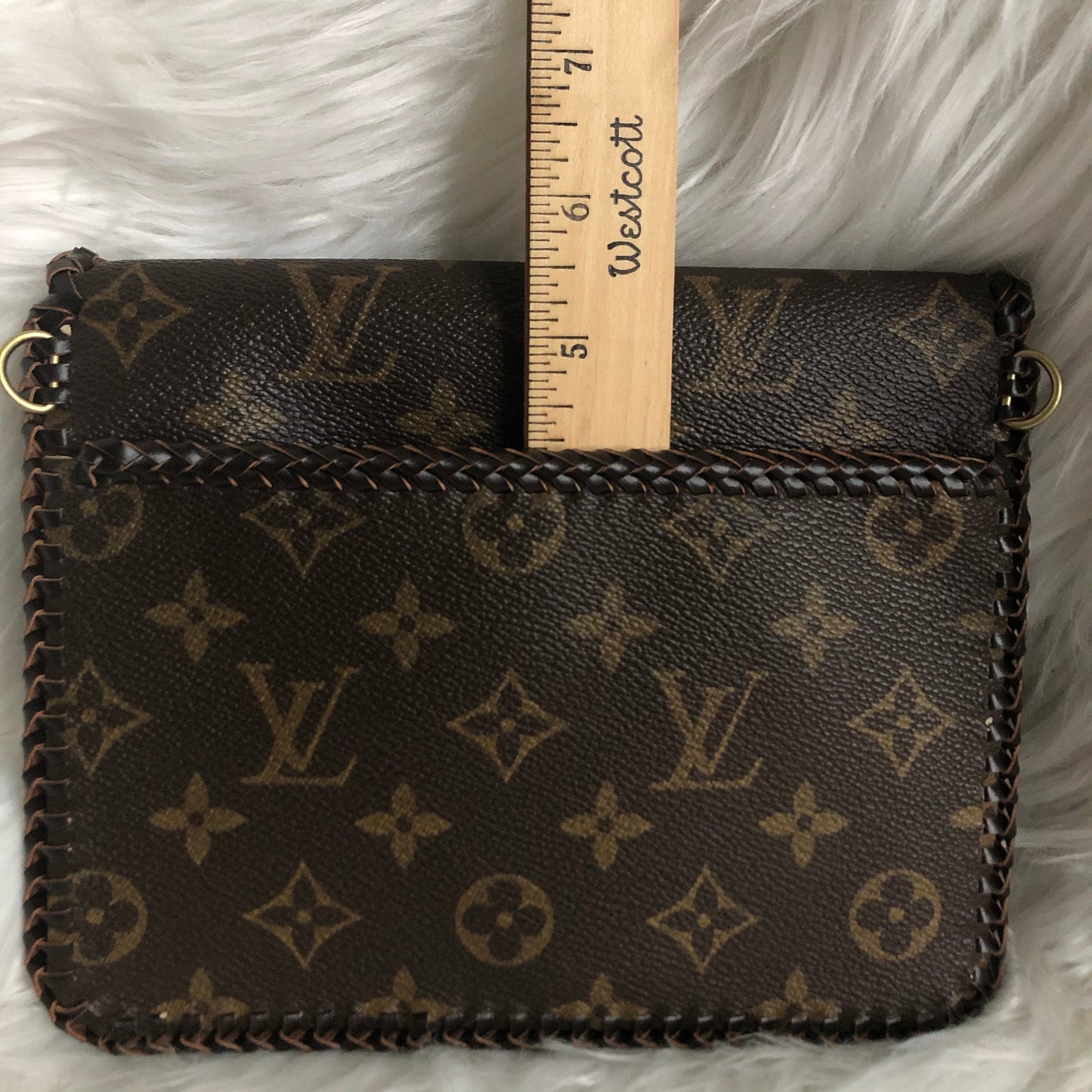 Kathy's Special Falcon - Turquoise Monogram Wristlet/Crossbody/Clutch with back pocket