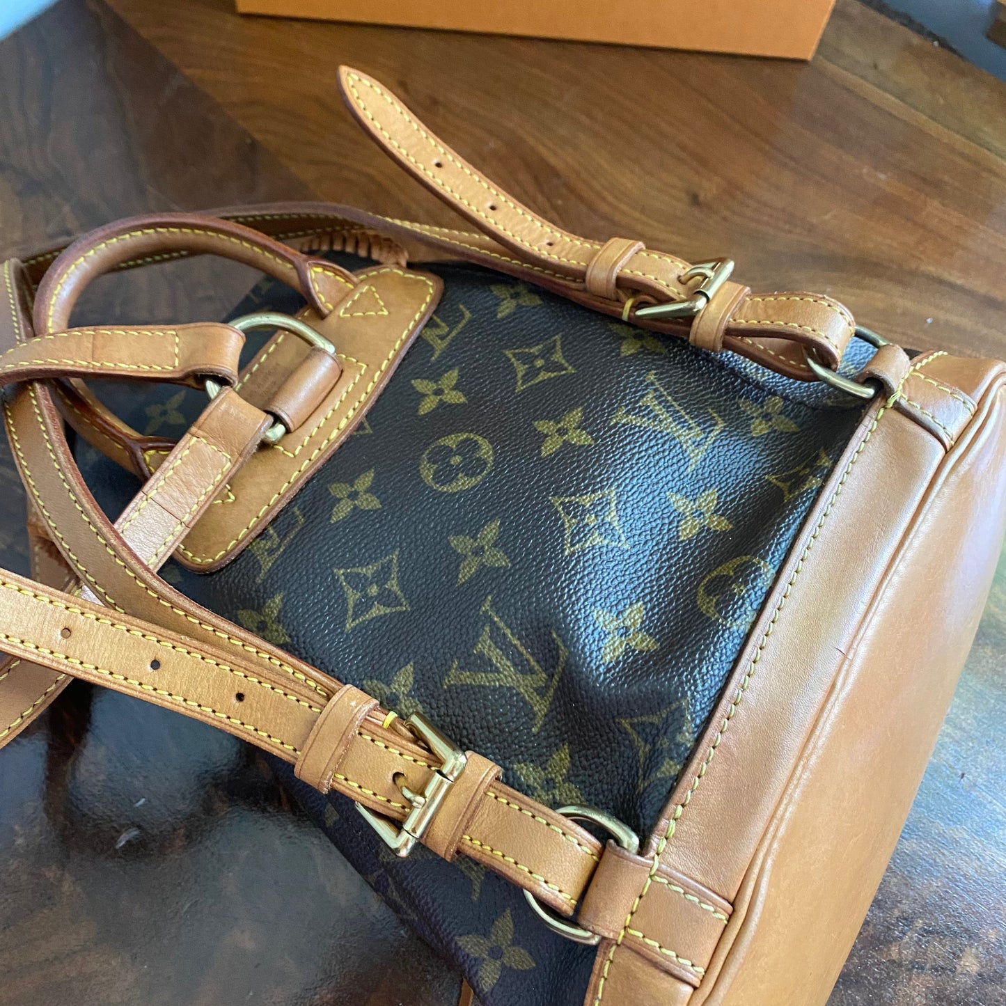 The Loon -Orvis bags Monogram Mini Backpack in Vachetta