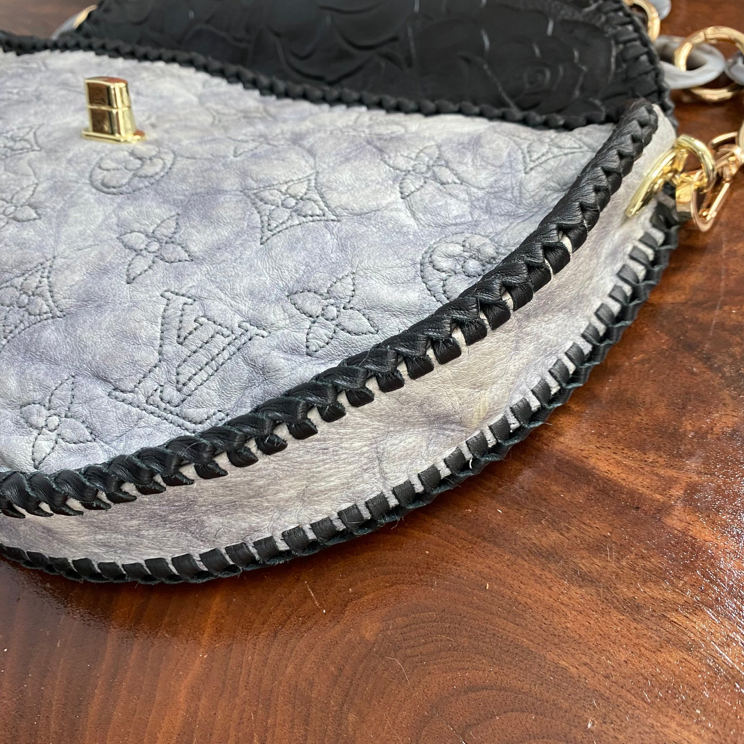 The Dove -Orvis bags Embroidered Monogram Lambskin Crossbody/Shoulder Bag