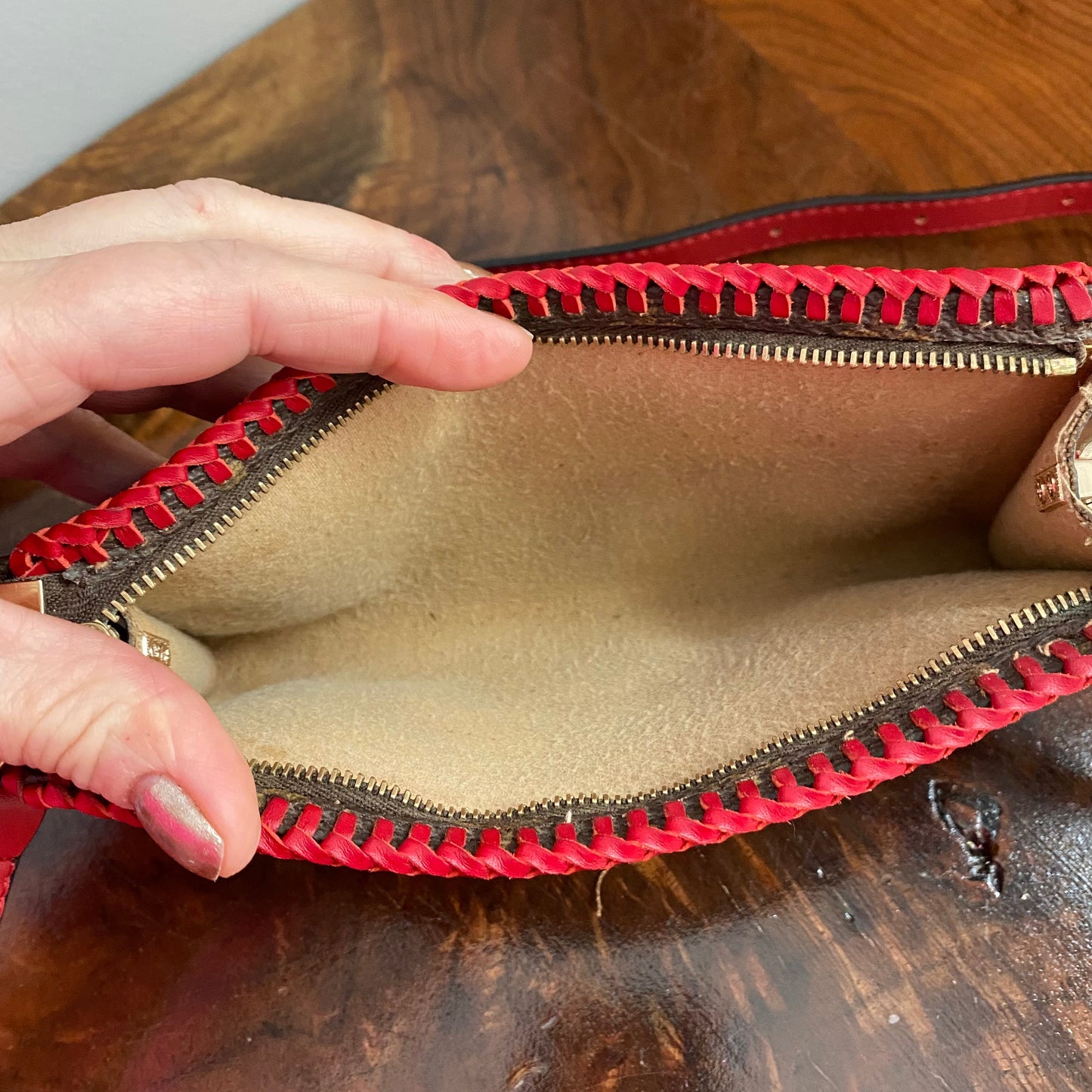 The Junco Crossbody -Orvis bags Monogram in Red