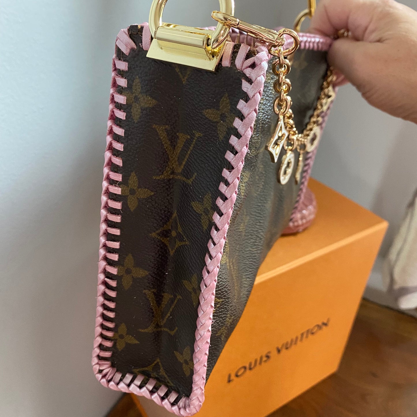The Swan Crossbody -Orvis bags Monogram in Blush Pink