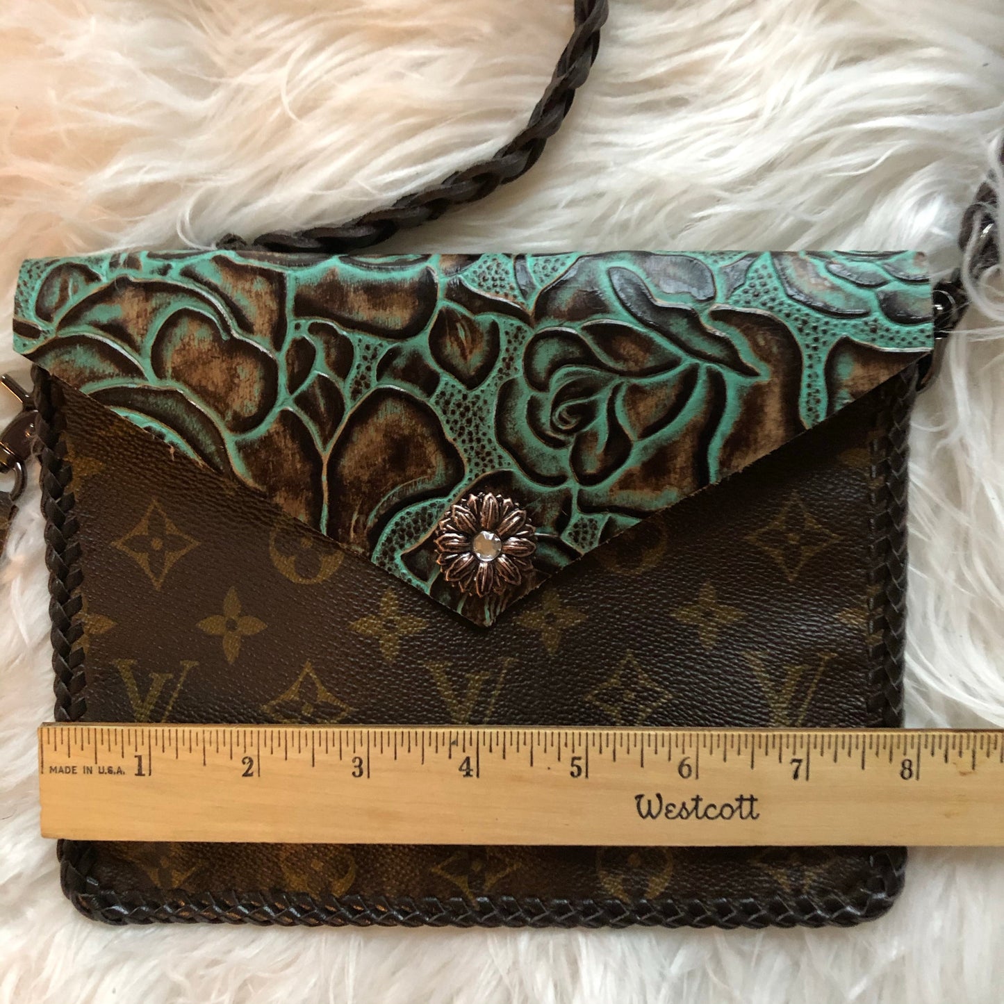The Falcon - TurquoiseOrvis bags Monogram Wristlet/Crossbody/Clutch