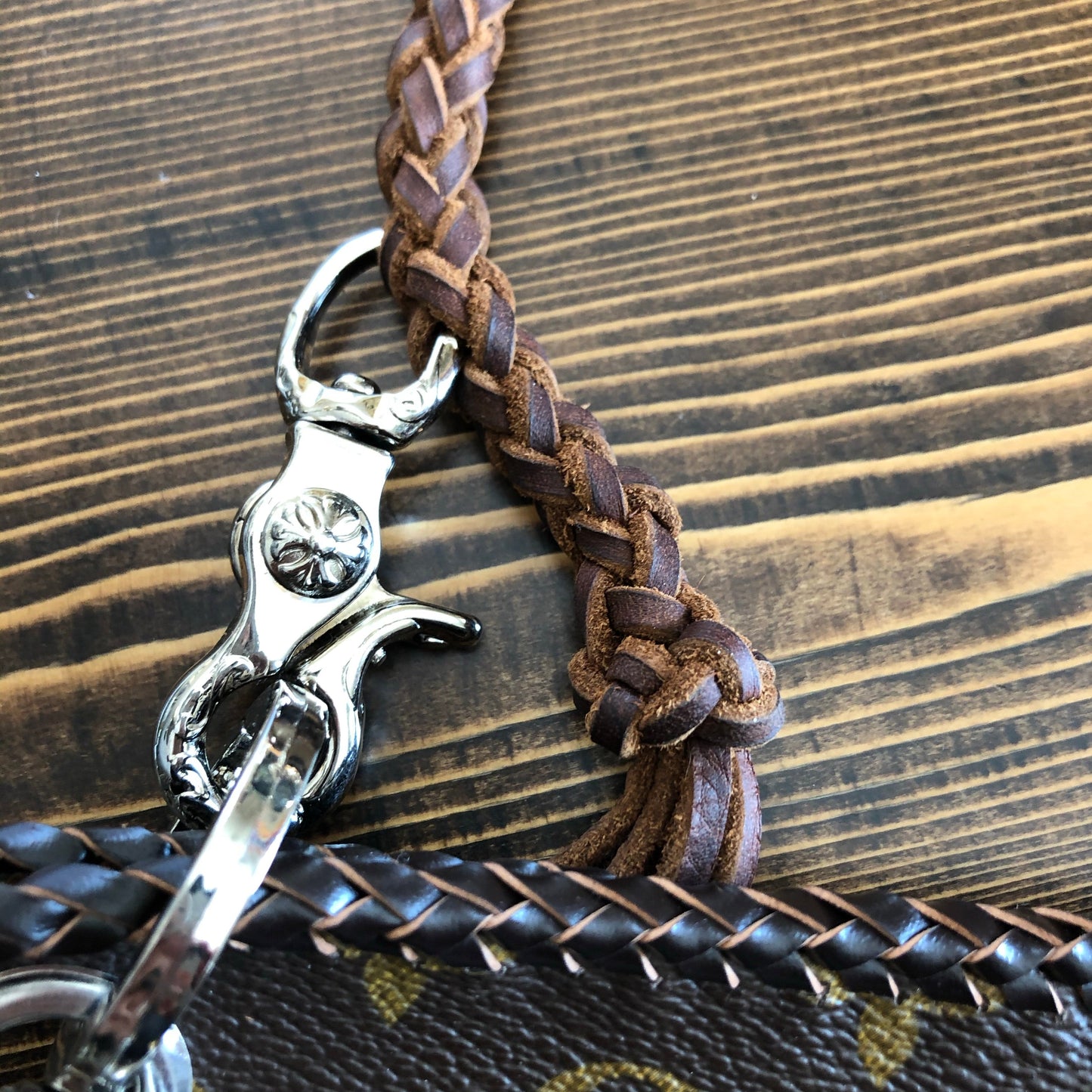 The Peacock -Orvis bags Monogram Hobo Crossbody - Silver Hardware